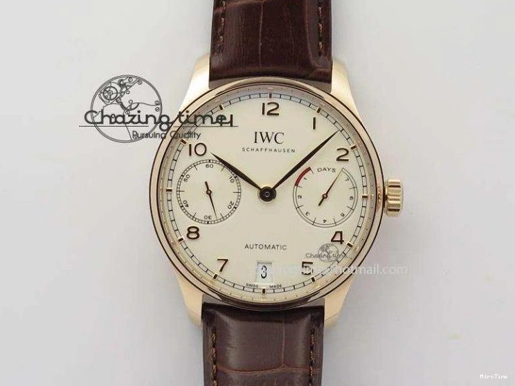 MIROTIME 0206 Portuguese Chrono IW371620 APSF 1:1 Best Edition White Blue Dial on Blue Leather Strap A MultiPurpose 7039